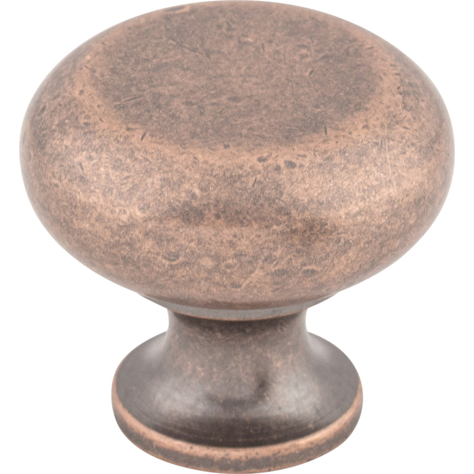Top Knobs M278: 1-1/4" Somerset II Flat Faced Cabinet Knob - Antique Copper