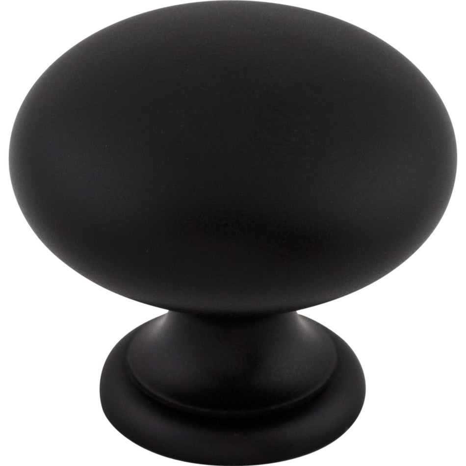 Top Knobs M285: 1-1/4" Somerset II Mushroom Cabinet Knob - Flat Black