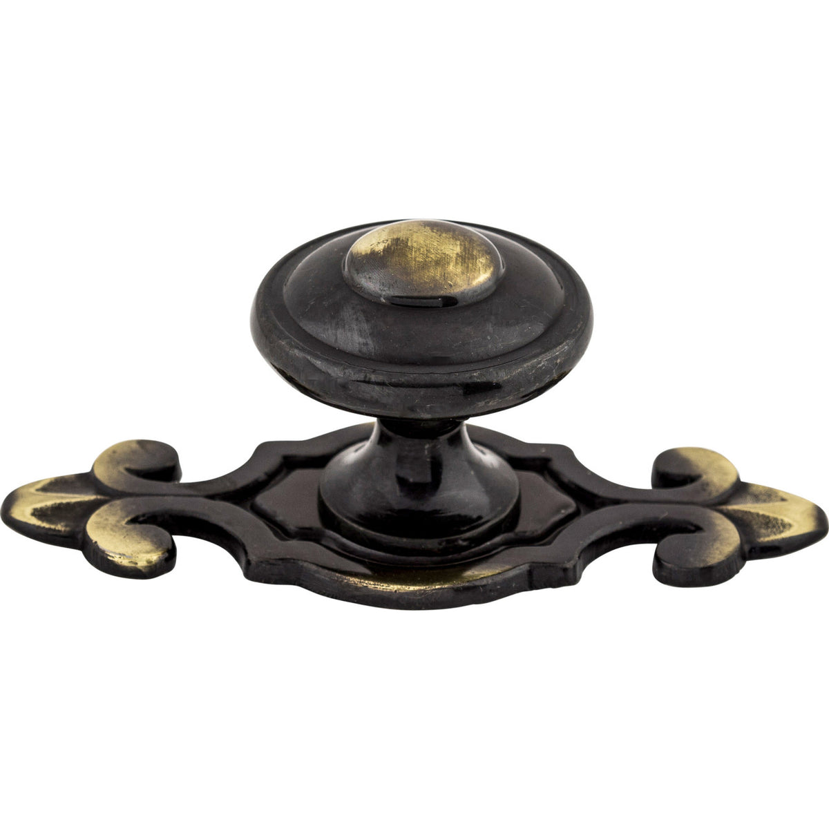 Top Knobs M28: 1-1/4" Canterbury Round Cabinet Knob - Dark Antique Brass