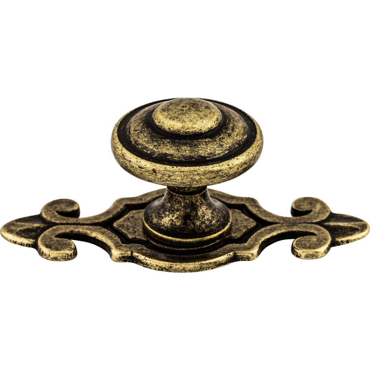 Top Knobs M31: 1-1/4" Canterbury Round Cabinet Knob - German Bronze