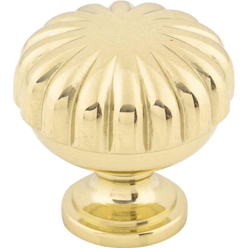Top Knobs M320: 1-1/4" Somerset II Melon Cabinet Knob - Polished Brass