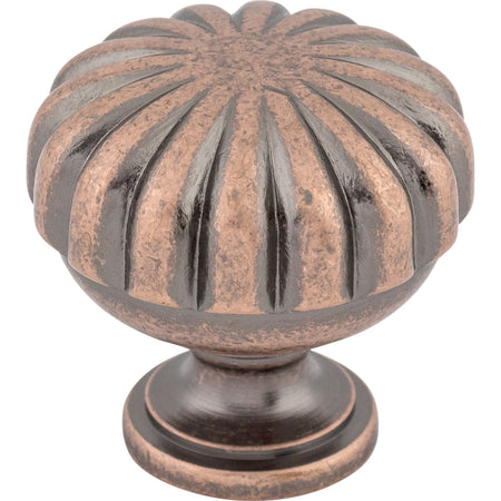 Top Knobs M323: 1-1/4" Somerset II Melon Cabinet Knob - Antique Copper