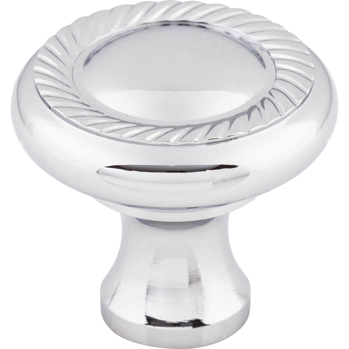 Top Knobs M325: 1-1/4" Swirl Cut Round Cabinet Knob - Polished Chrome