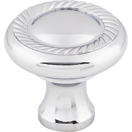 Top Knobs M325: 1-1/4" Swirl Cut Round Cabinet Knob - Polished Chrome