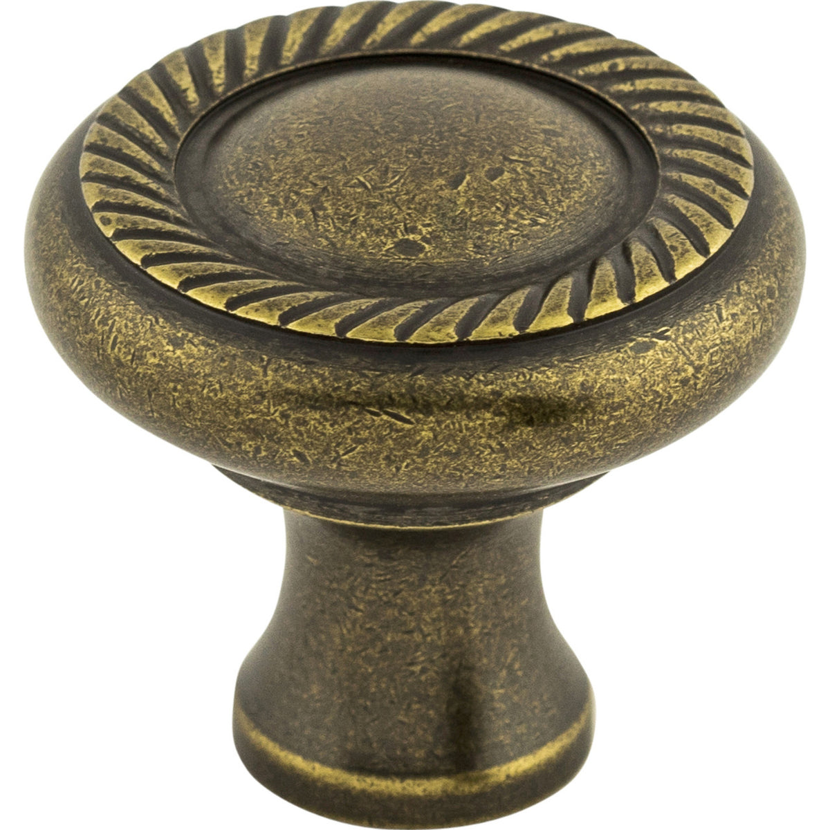 Top Knobs M330: 1-1/4" Swirl Cut Round Cabinet Knob - German Bronze