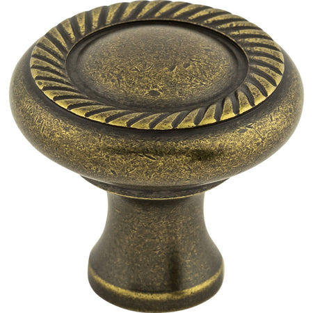 Top Knobs M330: 1-1/4" Swirl Cut Round Cabinet Knob - German Bronze