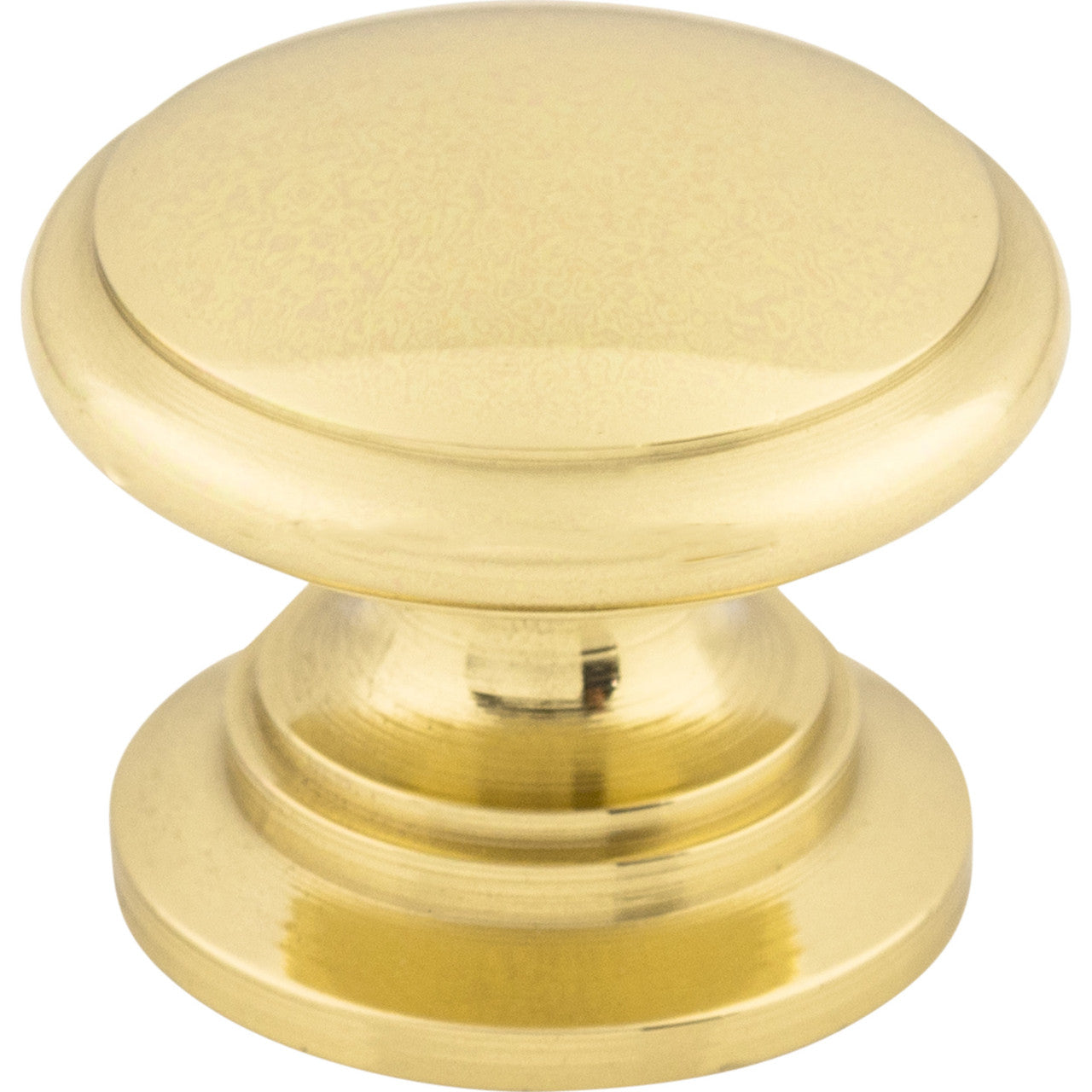 Top Knobs M349: 1-1/4" Ray Round Cabinet Knob - Polished Brass