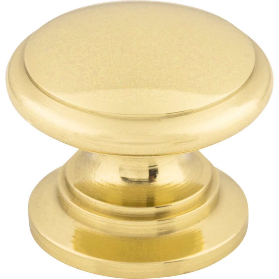 Top Knobs M349: 1-1/4" Ray Round Cabinet Knob - Polished Brass