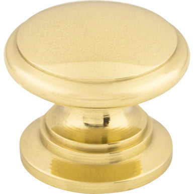 Top Knobs M349: 1-1/4" Ray Round Cabinet Knob - Polished Brass