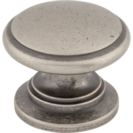 Top Knobs M354: 1-1/4" Ray Round Cabinet Knob - Pewter Antique