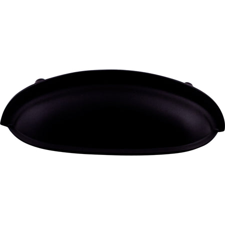 Top Knobs M362: 3" cc Somerset Cup Cabinet Pull - Flat Black