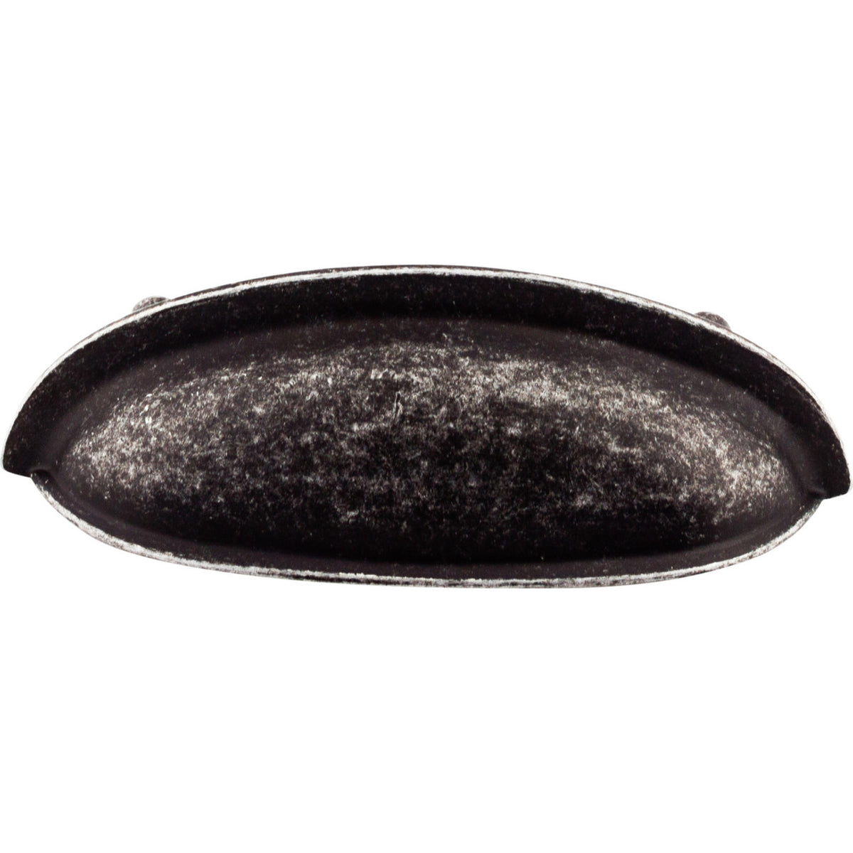 Top Knobs M363: 3" cc Somerset Cup Cabinet Pull - Black Iron