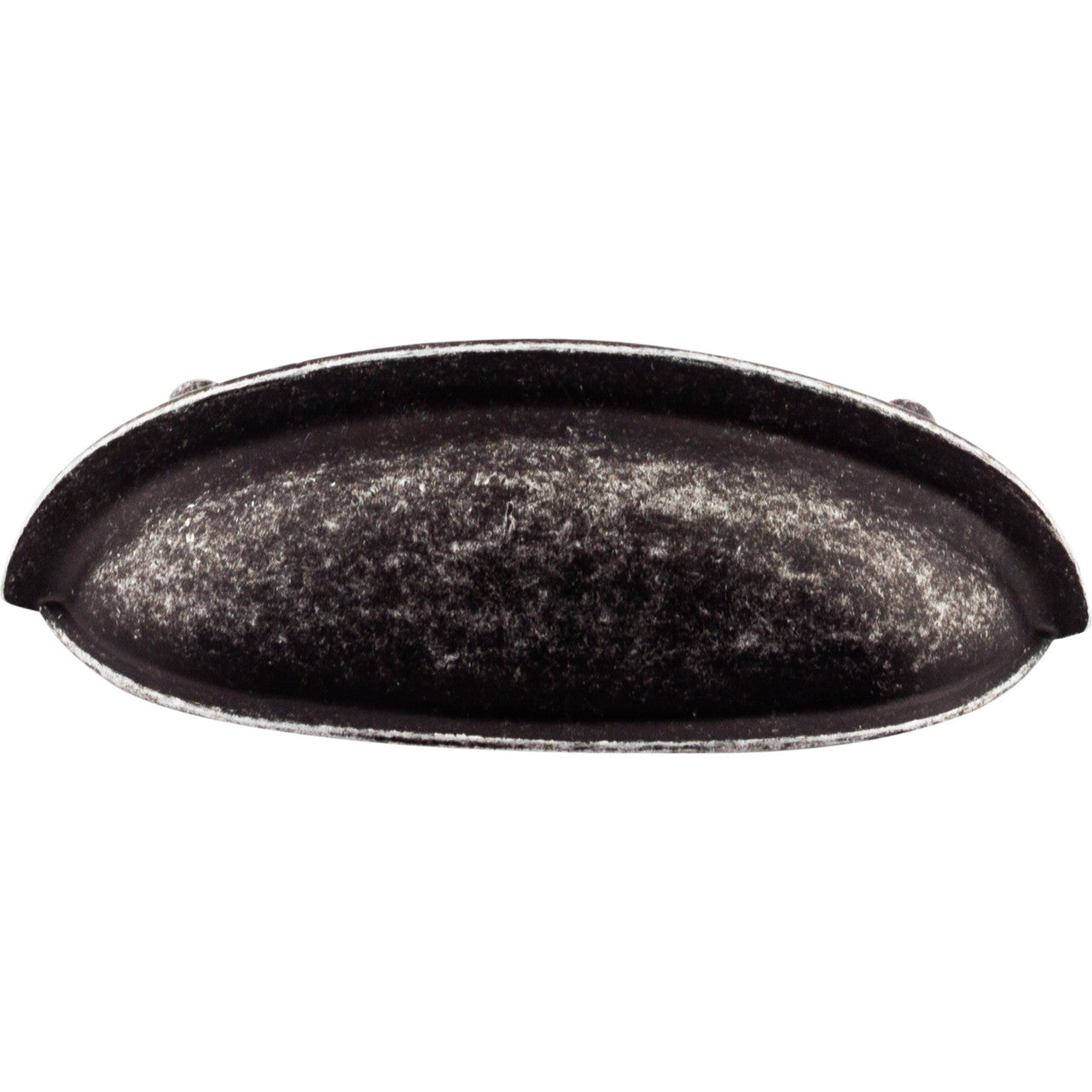 Top Knobs M363: 3" cc Somerset Cup Cabinet Pull - Black Iron