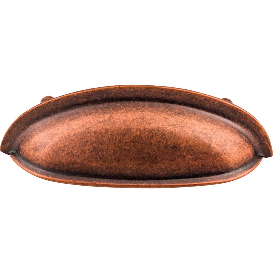 Top Knobs M367: 3" cc Somerset Cup Cabinet Pull - Antique Copper