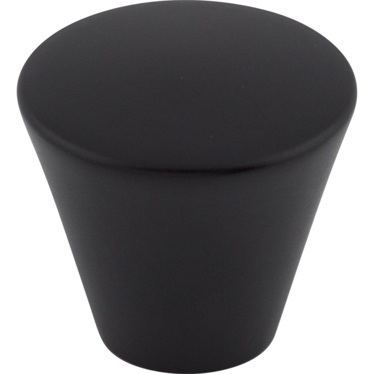 Top Knobs M373: 1-1/16" Nouveau Tapered Cabinet Knob - Flat Black