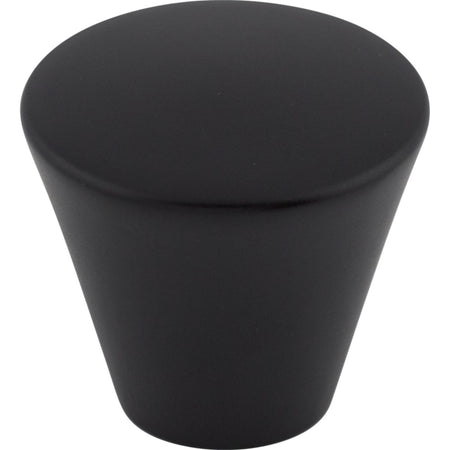 Top Knobs M373: 1-1/16" Nouveau Tapered Cabinet Knob - Flat Black