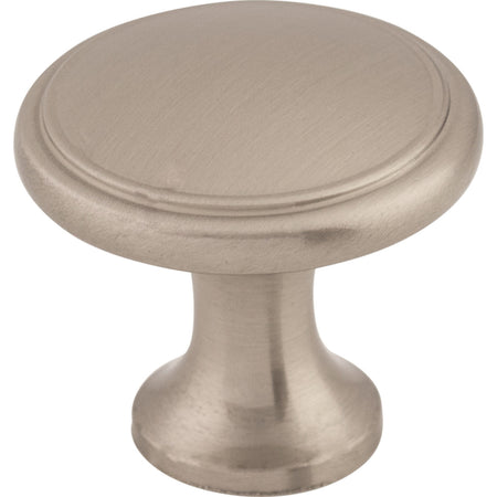 Top Knobs M376: 1-1/8" Nouveau Round Cabinet Knob - Brushed Satin Nickel