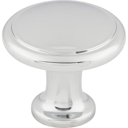 Top Knobs M377: 1-1/8" Nouveau Round Cabinet Knob - Polished Chrome