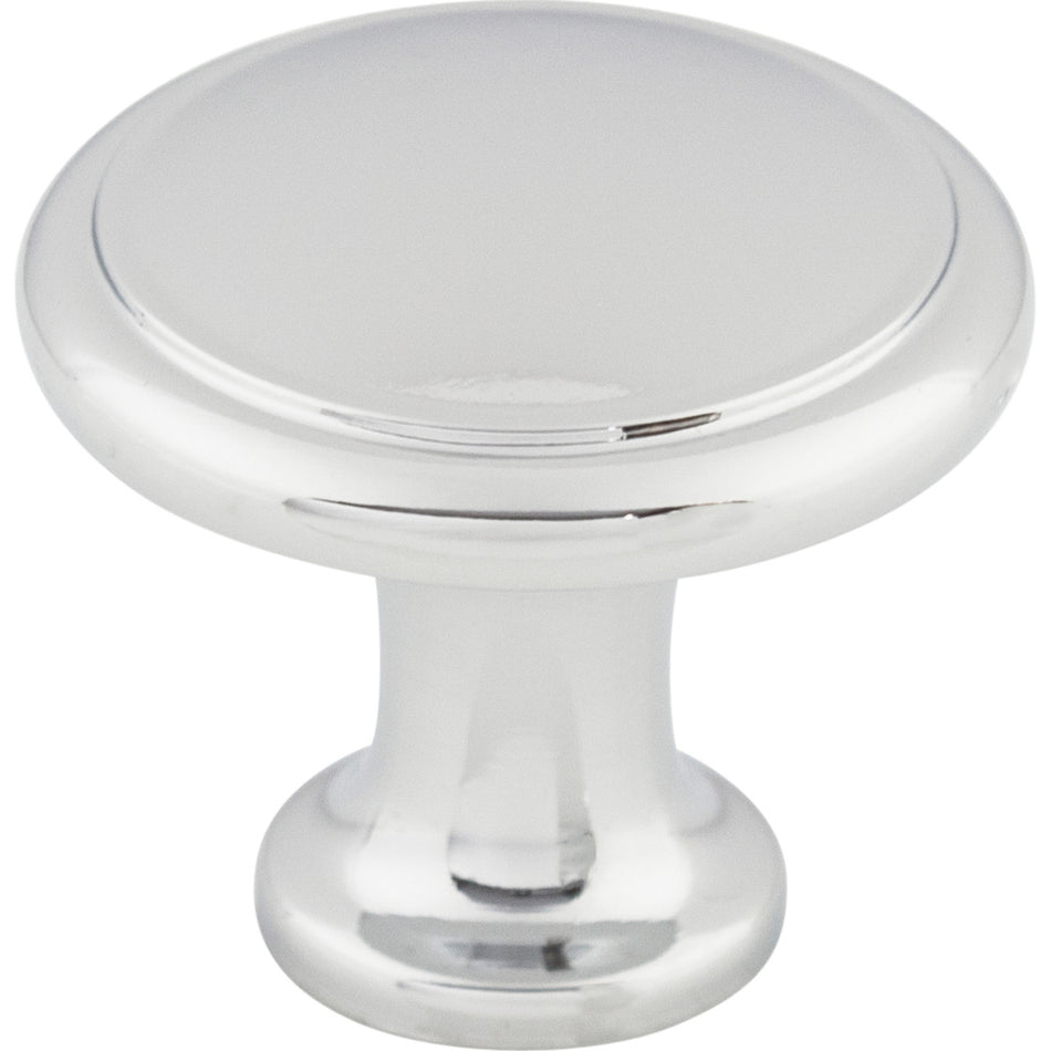 Top Knobs M377: 1-1/8" Nouveau Round Cabinet Knob - Polished Chrome