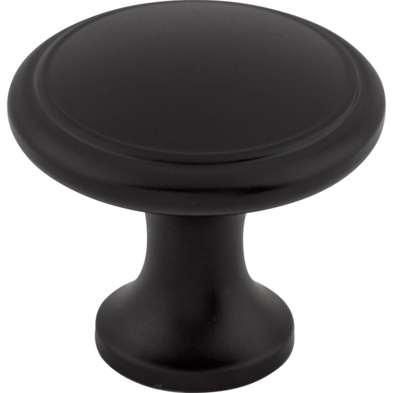 Top Knobs M378: 1-1/8" Nouveau Round Cabinet Knob - Flat Black