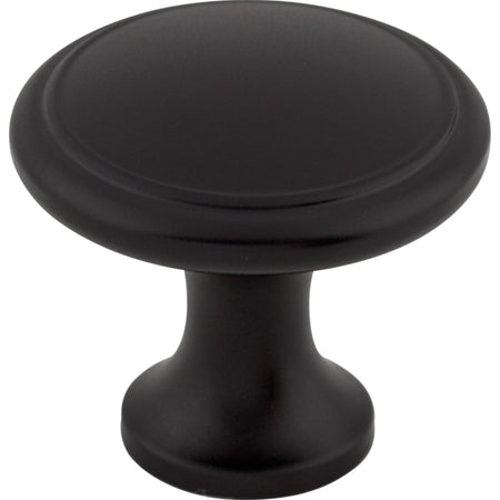 Top Knobs M378: 1-1/8" Nouveau Round Cabinet Knob - Flat Black