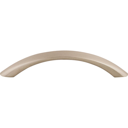 Top Knobs M384: 3-3/4" cc Nouveau Bow Cabinet Pull - Brushed Satin Nickel