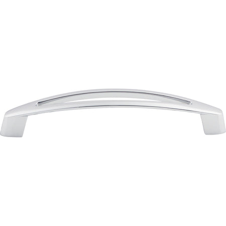 Top Knobs M390: 5-1/16" cc Verona D-Handle Cabinet Pull - Polished Chrome