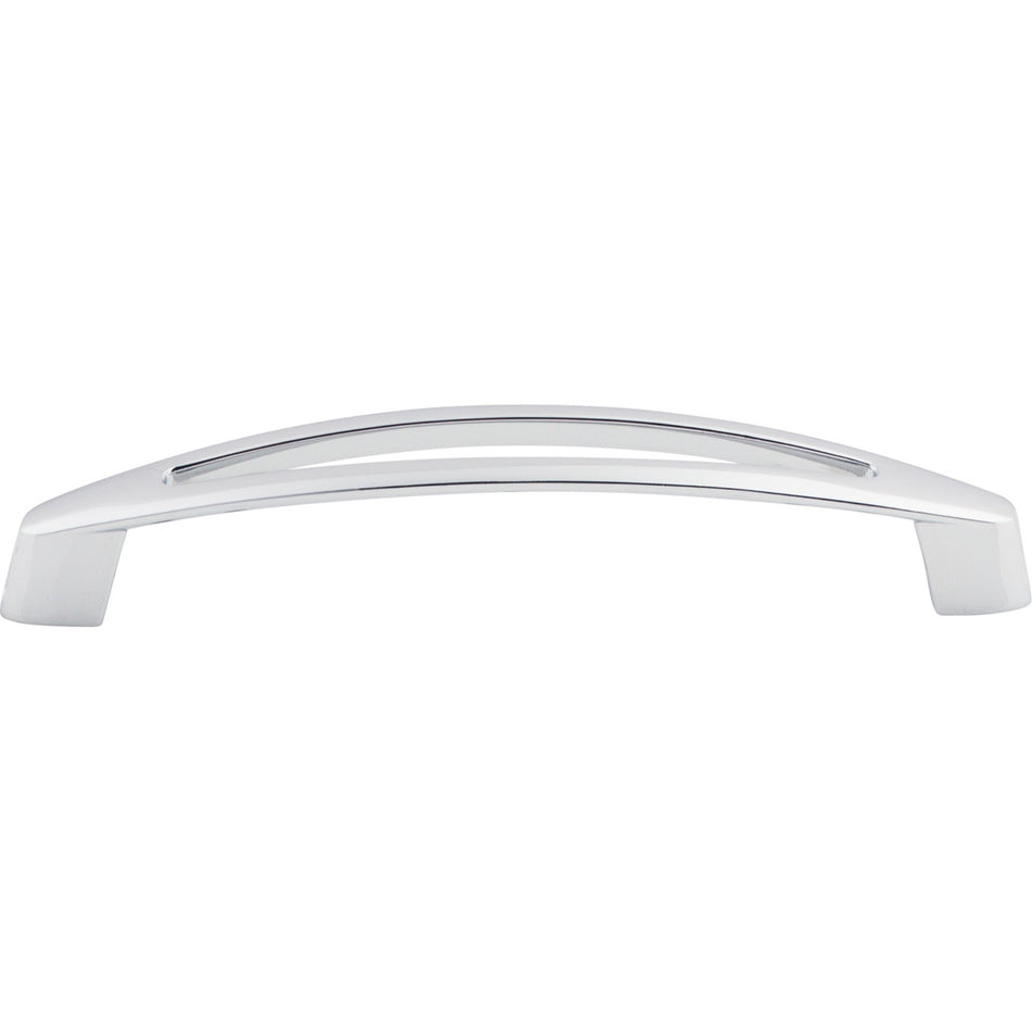 Top Knobs M390: 5-1/16" cc Verona D-Handle Cabinet Pull - Polished Chrome