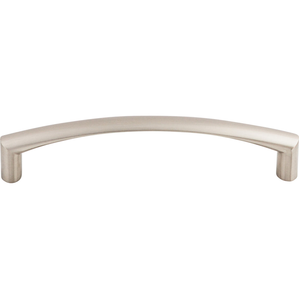 Top Knobs M391: 5-1/16" cc Griggs Curved Bar Cabinet Pull - Brushed Satin Nickel
