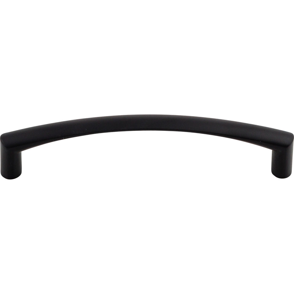 Top Knobs M393: 5-1/16" cc Griggs Curved Bar Cabinet Pull - Flat Black