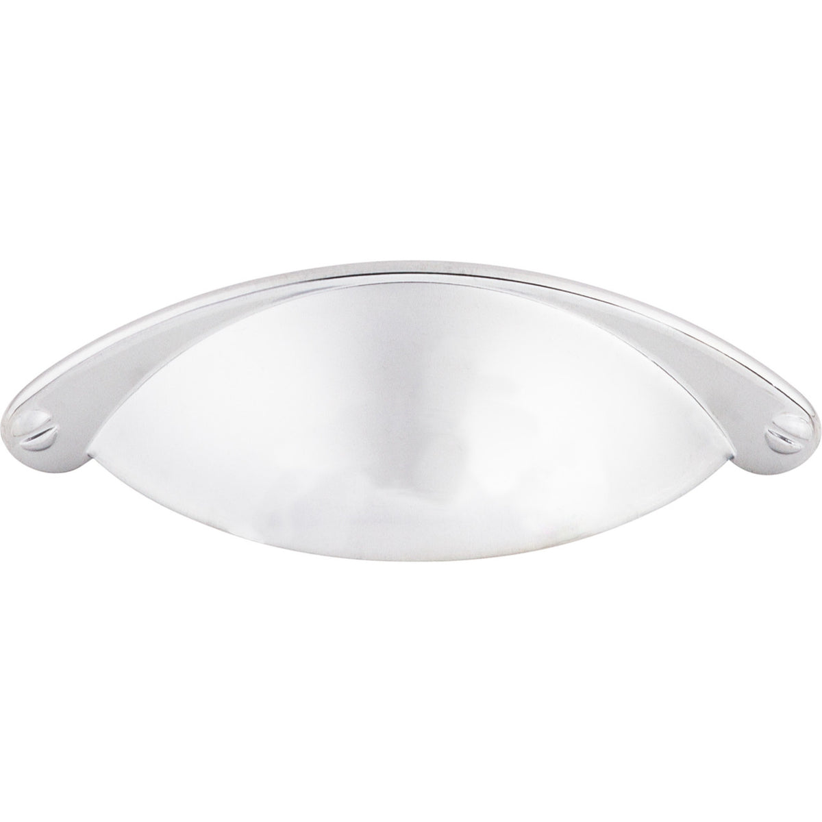 Top Knobs M399: 2-1/2" cc Arendal Cup Cabinet Pull - Polished Chrome