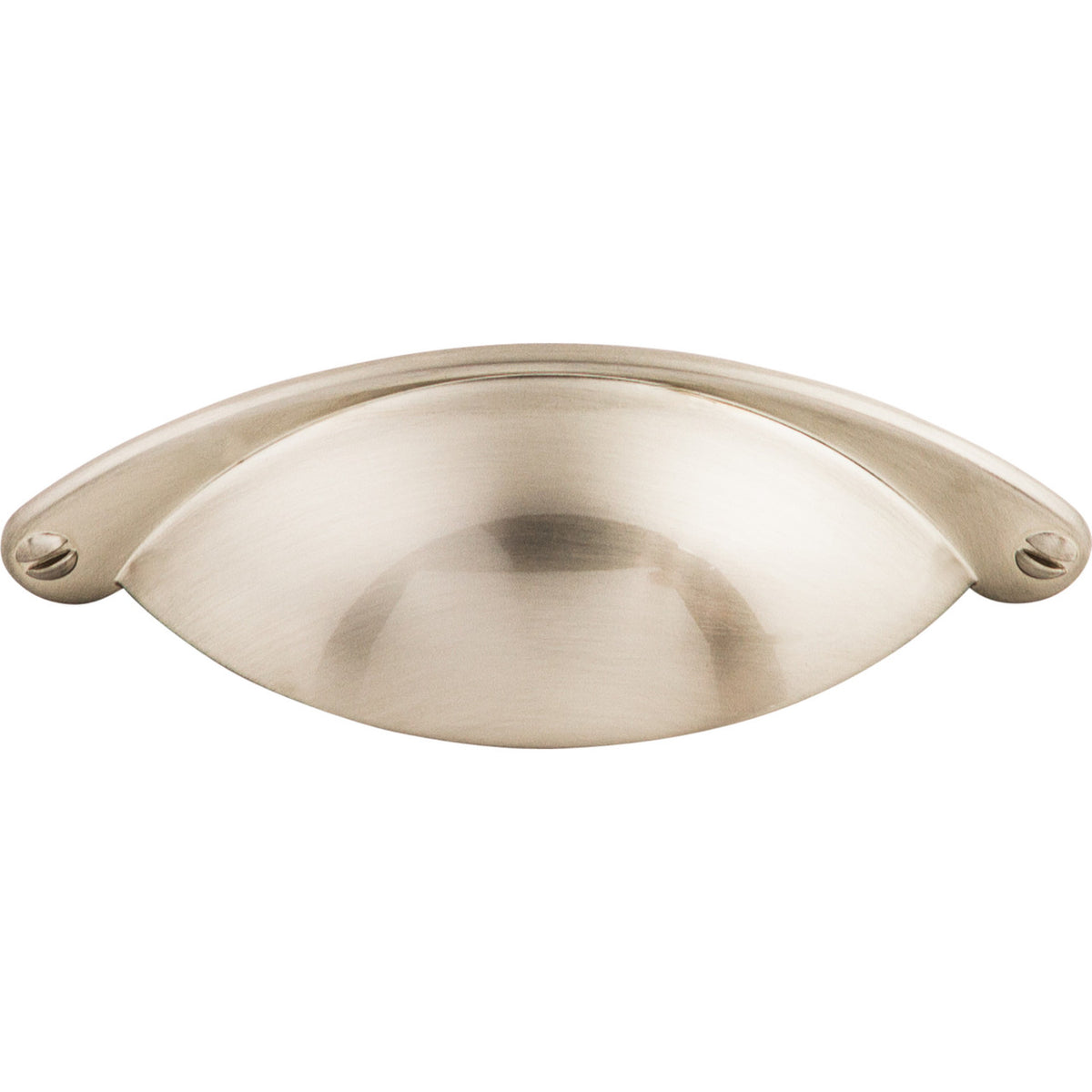 Top Knobs M400: 2-1/2" cc Arendal Cup Cabinet Pull - Brushed Satin Nickel