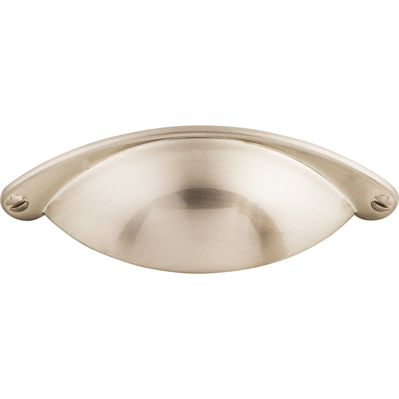 Top Knobs M400: 2-1/2" cc Arendal Cup Cabinet Pull - Brushed Satin Nickel