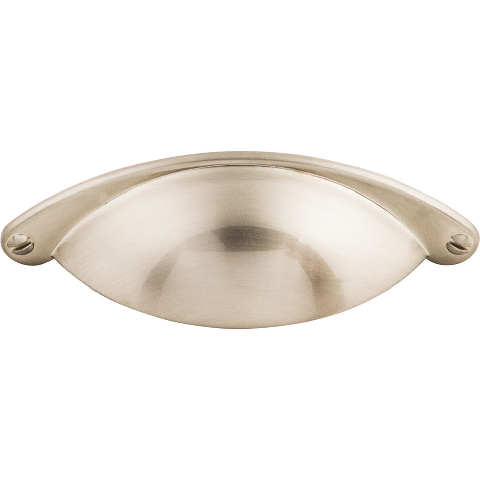 Top Knobs M400: 2-1/2" cc Arendal Cup Cabinet Pull - Brushed Satin Nickel