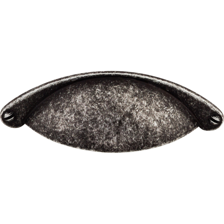 Top Knobs M406: 2-1/2" cc Arendal Cup Cabinet Pull - Black Iron
