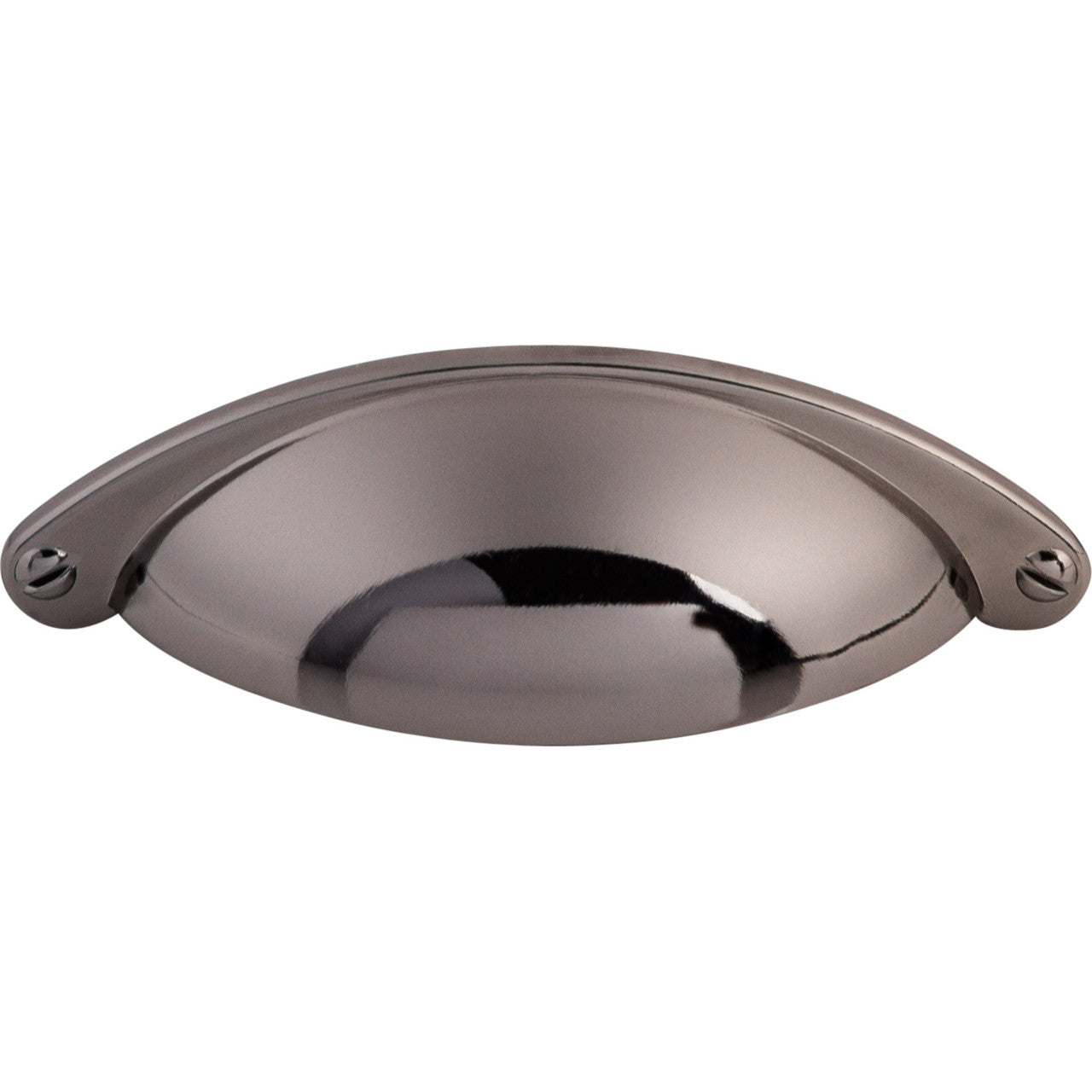Top Knobs M407: 2-1/2" cc Arendal Cup Cabinet Pull - Black Nickel