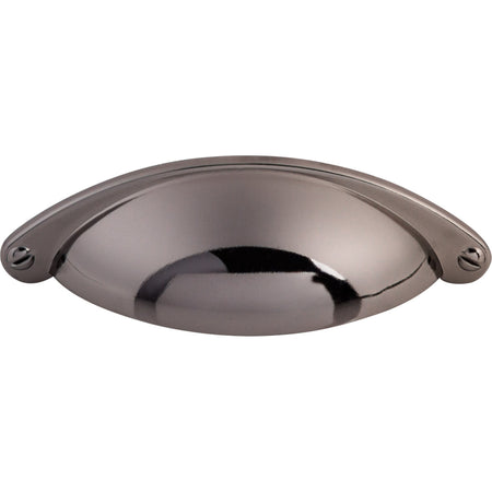 Top Knobs M407: 2-1/2" cc Arendal Cup Cabinet Pull - Black Nickel