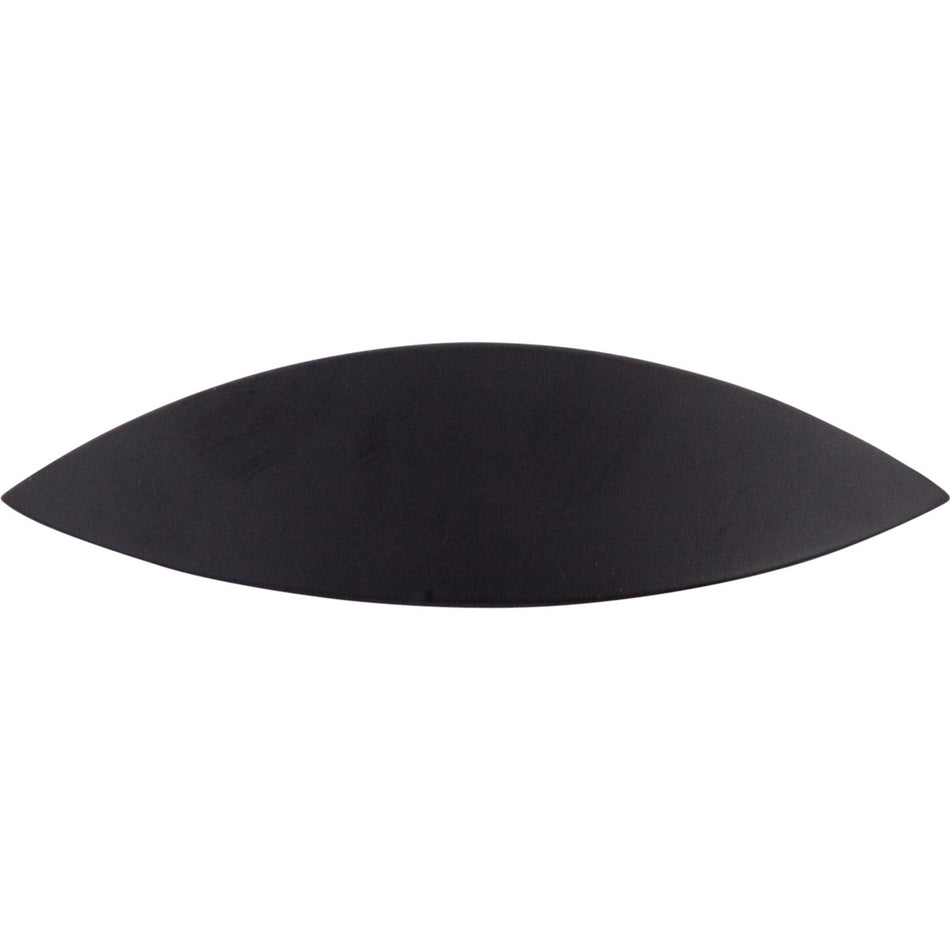 Top Knobs M416: 2-1/2" cc Eyebrow Cup Cabinet Pull - Flat Black
