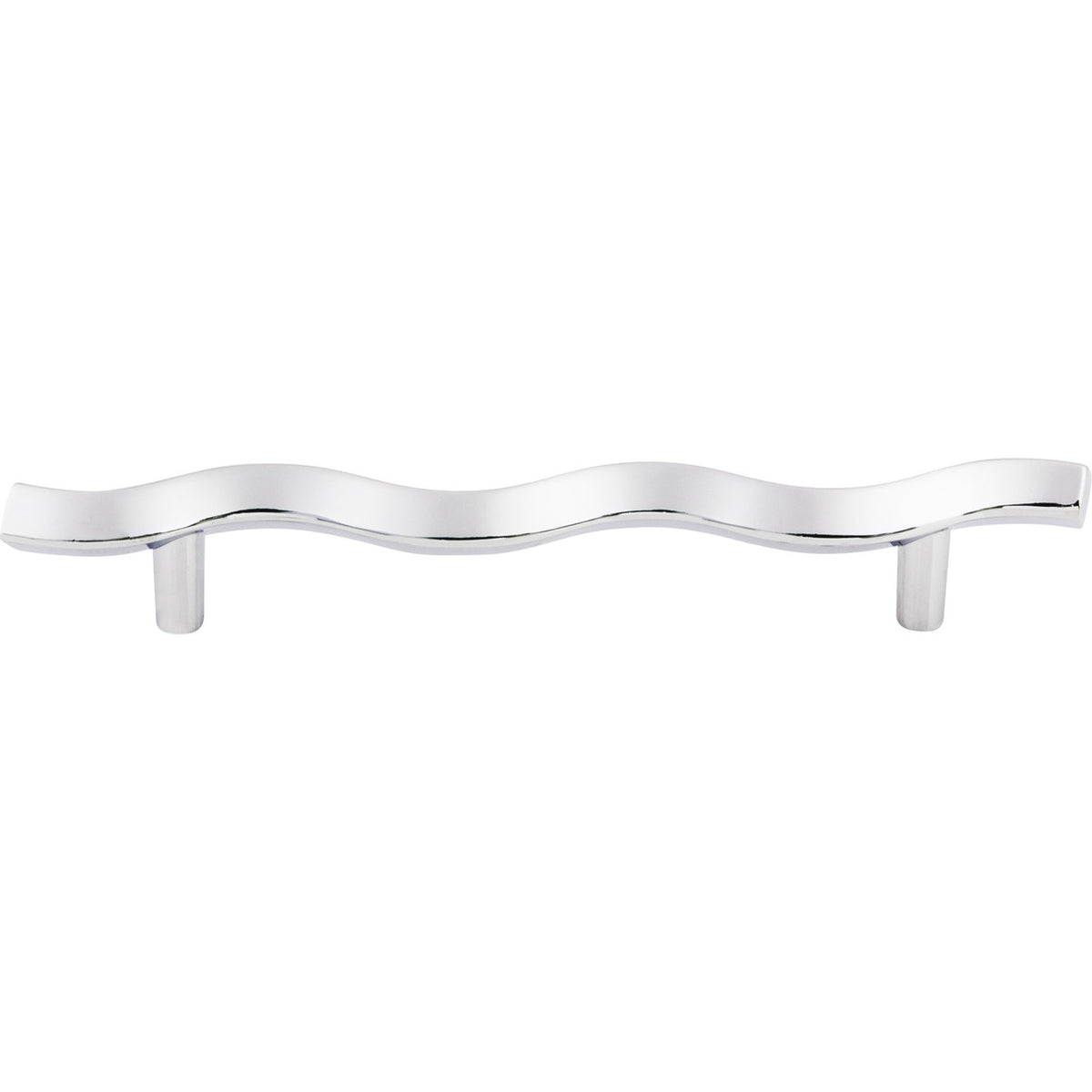 Top Knobs M418: 5-1/16" cc Nouveau Wave Cabinet Pull - Polished Chrome