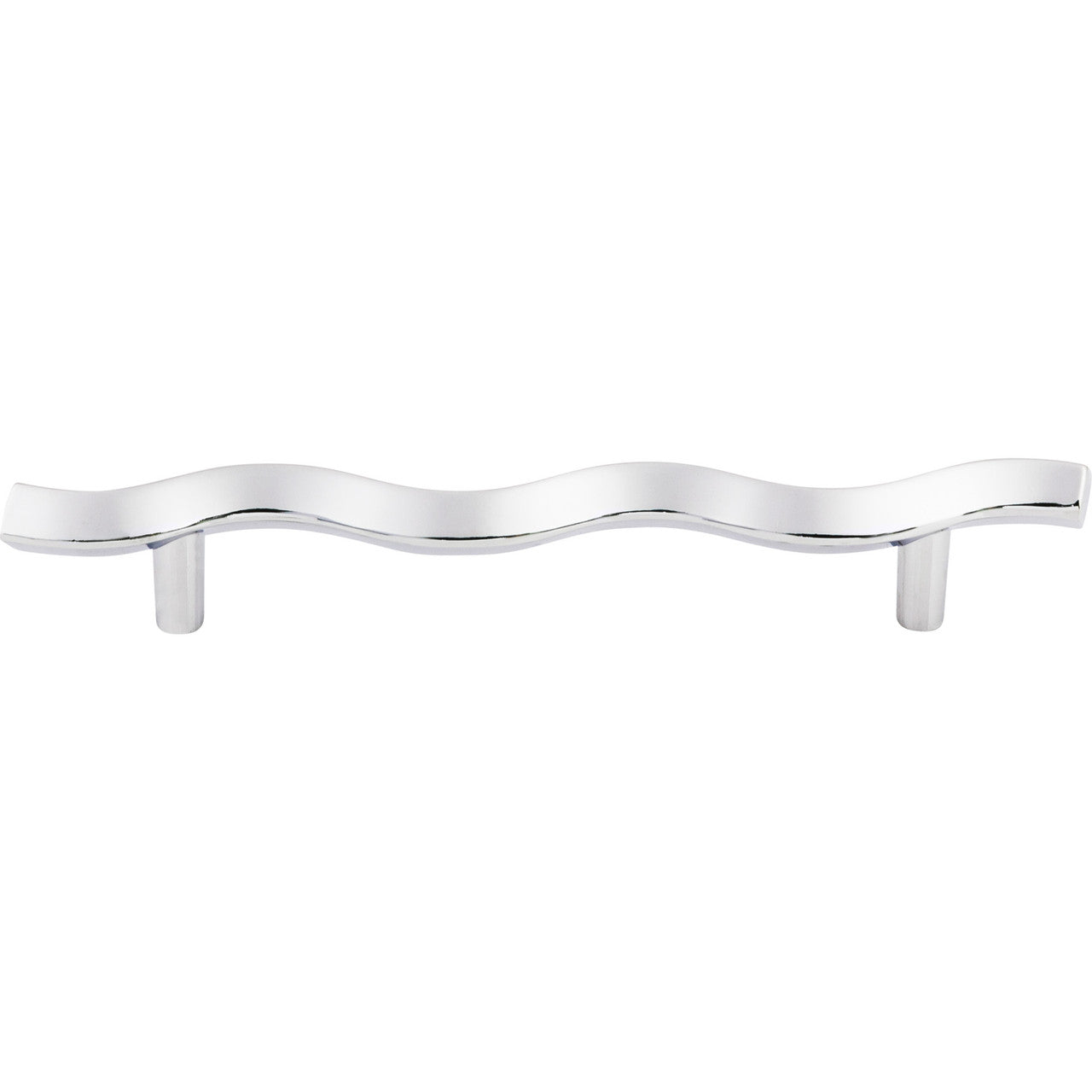 Top Knobs M418: 5-1/16" cc Nouveau Wave Cabinet Pull - Polished Chrome