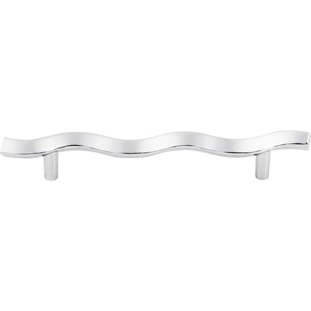 Top Knobs M418: 5-1/16" cc Nouveau Wave Cabinet Pull - Polished Chrome