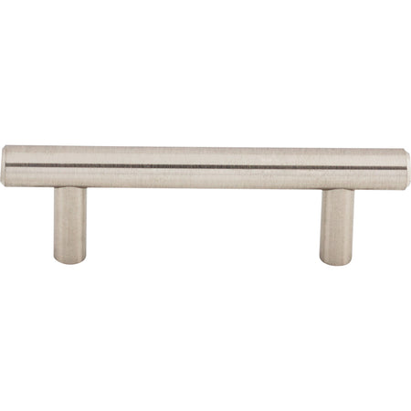 Top Knobs M429A: 3" cc Hopewell Round Bar Cabinet Pull - Brushed Satin Nickel