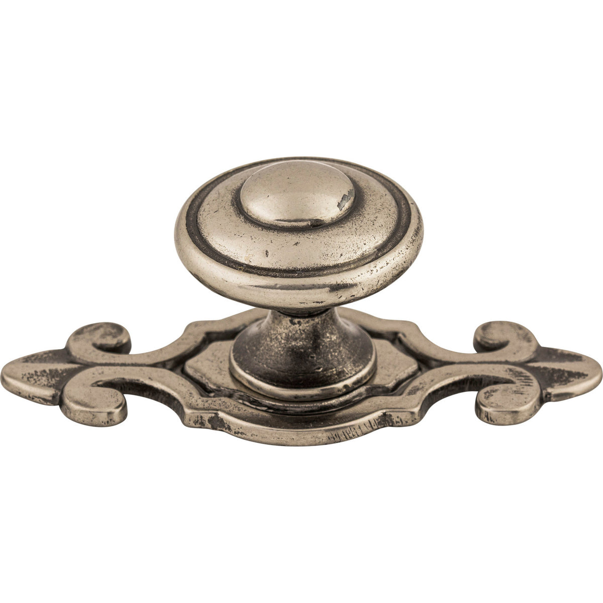 Top Knobs M464: 1-1/4" Canterbury Round Cabinet Knob - Pewter Antique