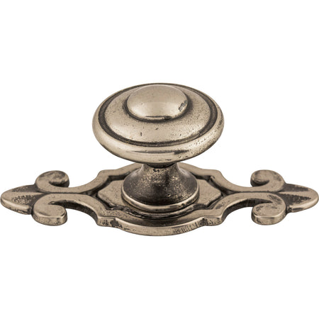 Top Knobs M464: 1-1/4" Canterbury Round Cabinet Knob - Pewter Antique