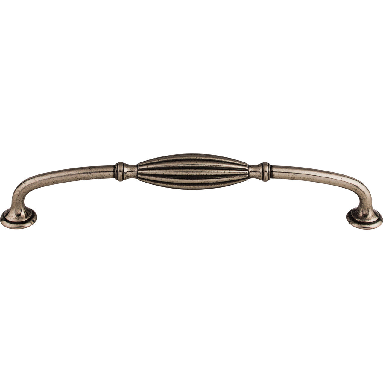 Top Knobs M465: 8-13/16" cc Tuscany D-Handle Cabinet Pull - Pewter Antique