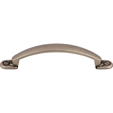 Top Knobs M475: 3-3/4" cc Arendal Arch Cabinet Pull - Pewter Antique