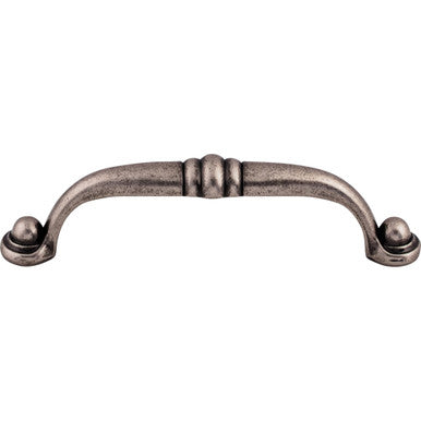 Top Knobs M483: 3-3/4" cc Voss D-Handle Cabinet Pull - Pewter Antique