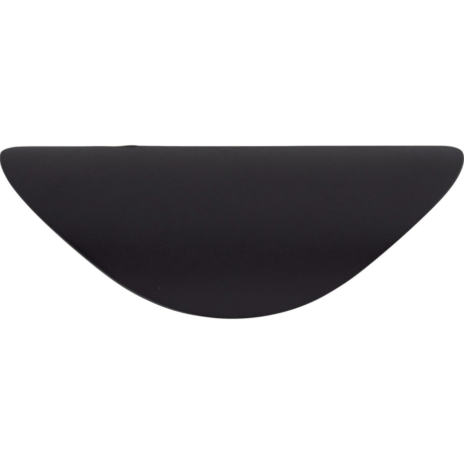 Top Knobs M498: 1-1/4" cc Nouveau Cup Cabinet Pull - Flat Black