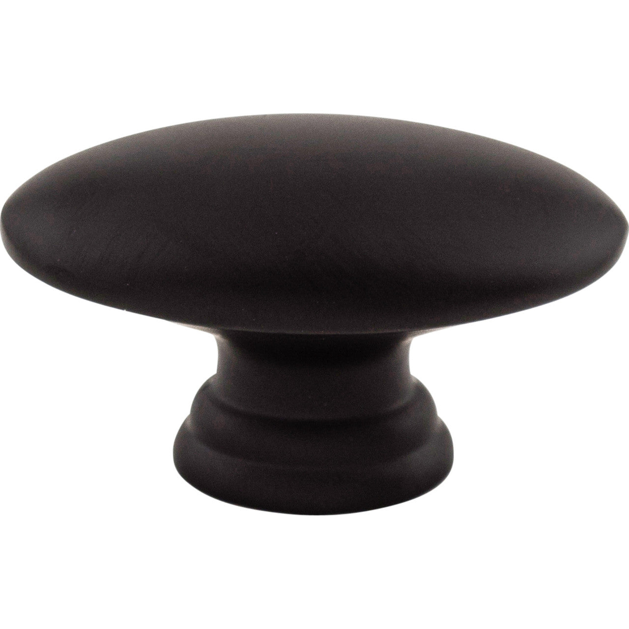 Top Knobs M499: 1-1/2" Nouveau Flat Oval Cabinet Knob - Flat Black