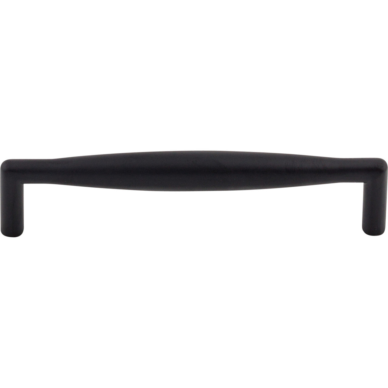 Top Knobs M505: 5-1/16" cc Flute Round Bar Cabinet Pull - Flat Black